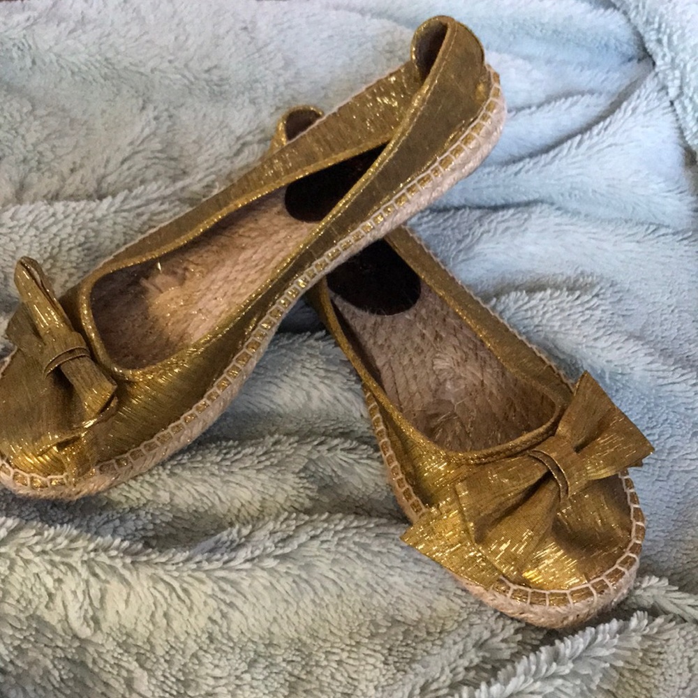 Vibrant gold slip ones size 7 by Nine West